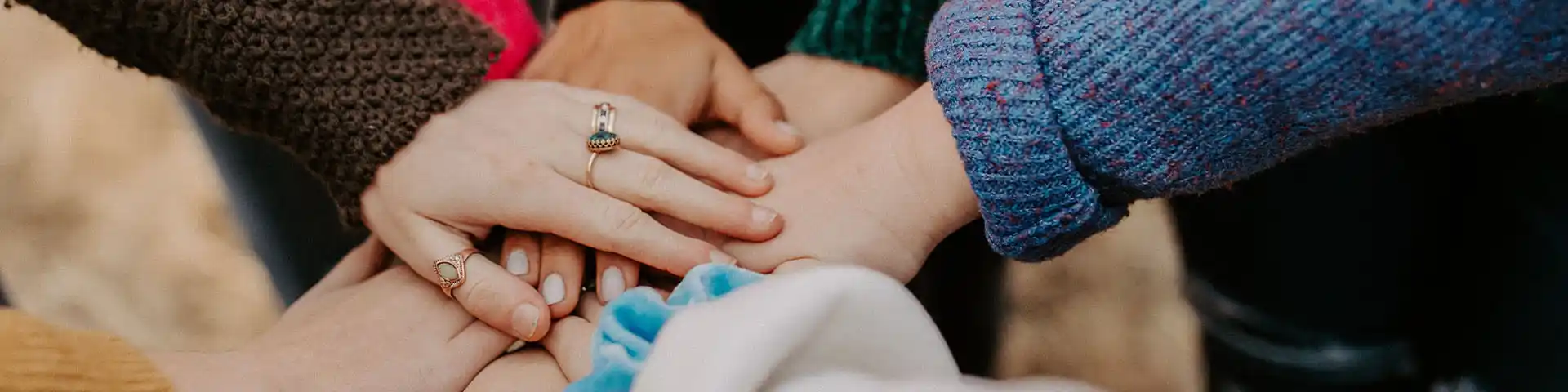 multiple stacked hand
