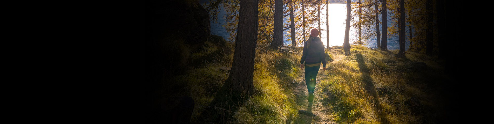 Woman Walking In Nature