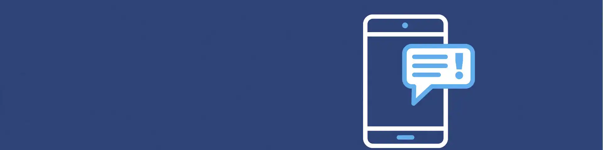 cellphone graphic with a notification