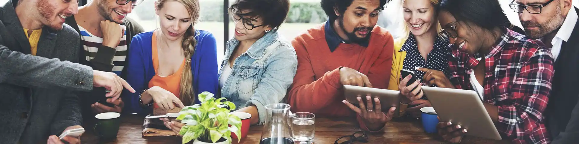 causal group checking out their ipads