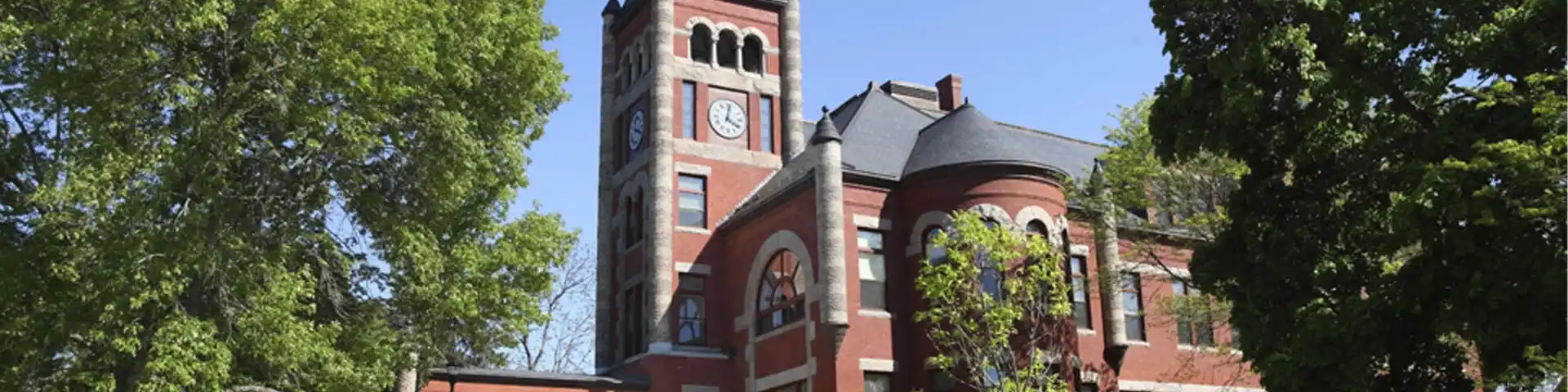 wide shot of a brick building
