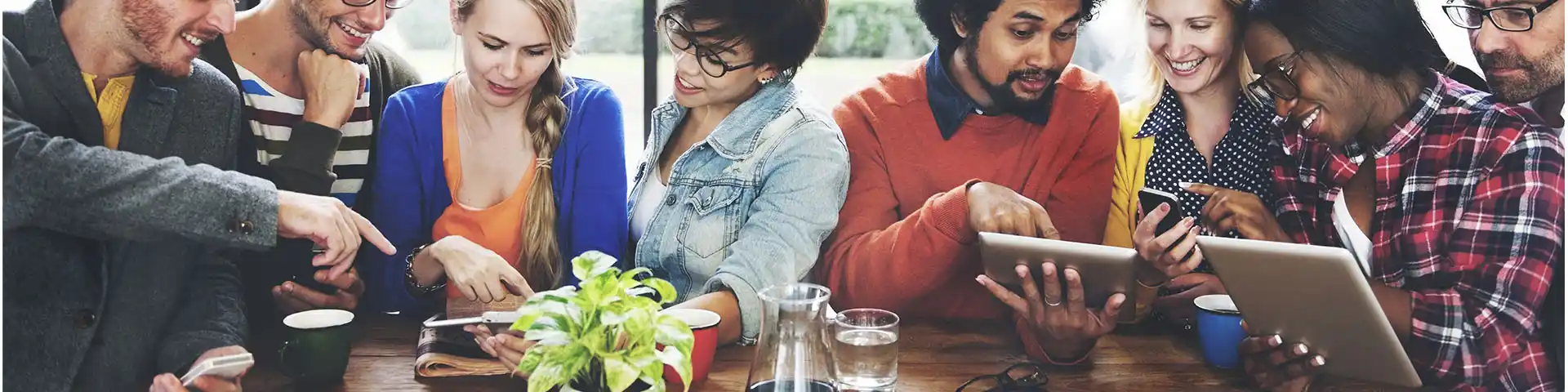 causal group checking out their ipads