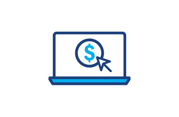 Laptop and a dollar sign