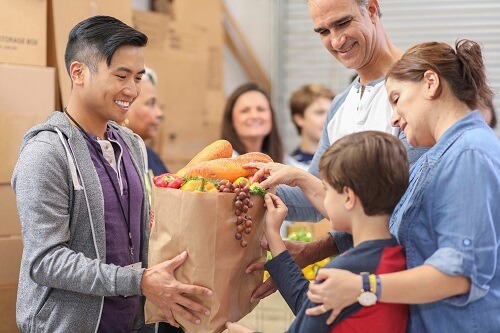 VolunteersGivingOutFood